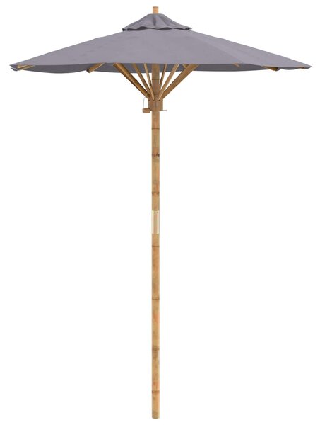 Vrtni suncobran Tamno siva Ø 150 x 210 cm bambus - Siva / Ø 150 x 210 cm