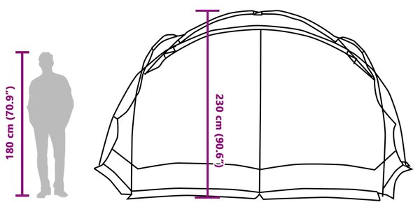 Šator s mrežom protiv komaraca Azure plava 434 x 434 x 230 cm - Plava / 434 x 434 x 230 cm