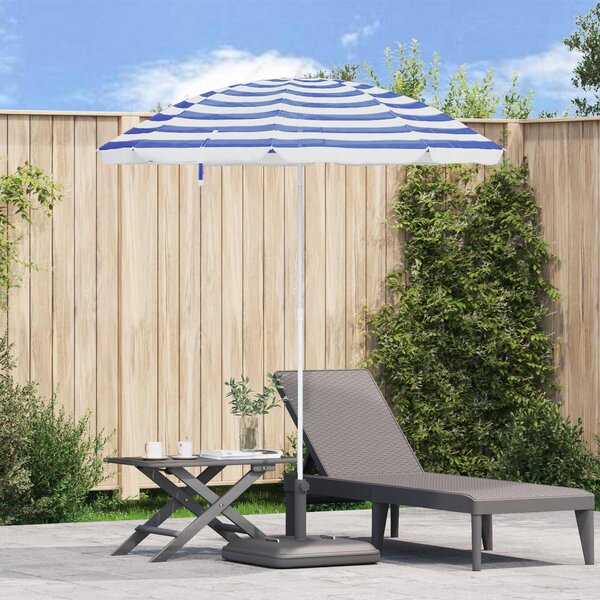Suncobran Plava i bijela 161 x 161 x 193 cm Poliester - Plava