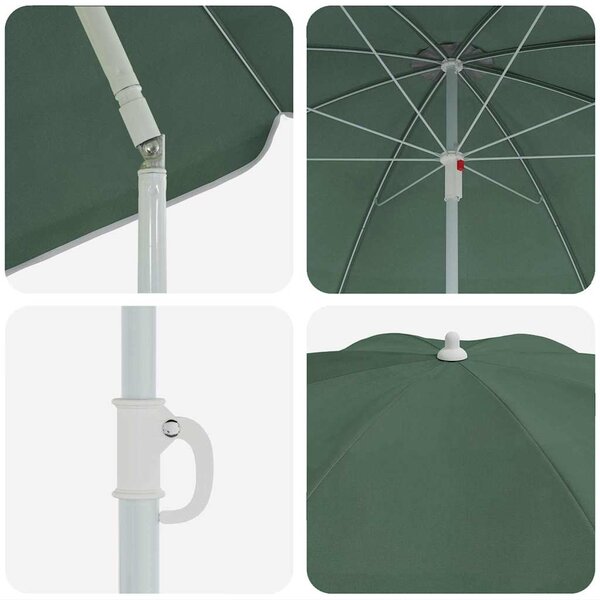Suncobran Zelena 161 x 161 x 193 cm Poliester - Zelena
