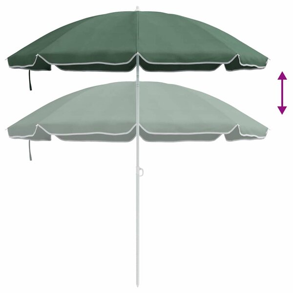 Suncobran Zelena 161 x 161 x 193 cm Poliester - Zelena