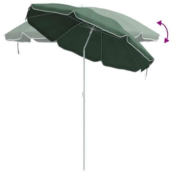 Suncobran Zelena 161 x 161 x 193 cm Poliester - Zelena