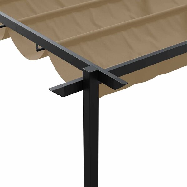 Gazebo 300 x 300 x 200 cm Sivosmeđa Poliester - Smeđesiva / 300 x 300 x 200 cm