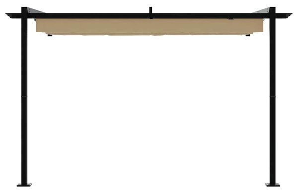 Gazebo 300 x 300 x 200 cm Sivosmeđa Poliester - Smeđesiva / 300 x 300 x 200 cm
