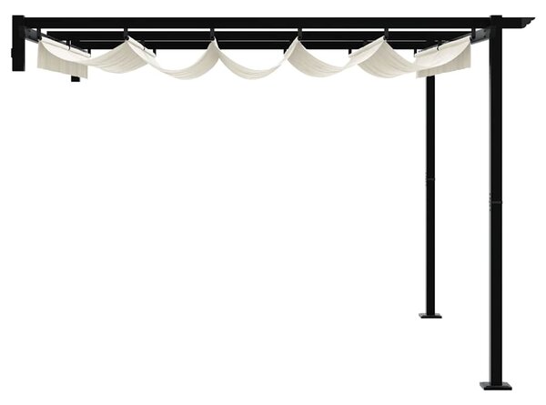 Gazebo 300 x 300 x 200 cm Krem Poliester - Krem / 300 x 300 x 200 cm