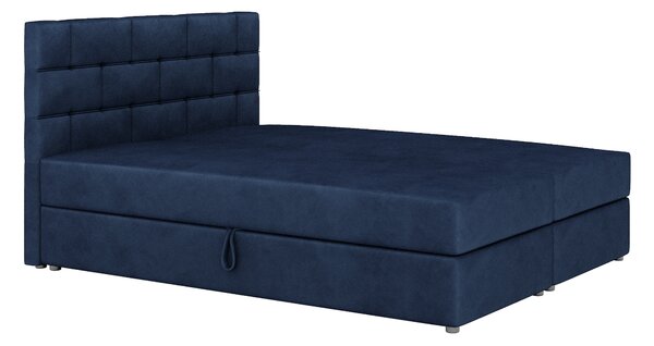 Zondo Bračni krevet Boxspring 140x200 cm Waller (s podnicom i madracem) (plava). 1007714