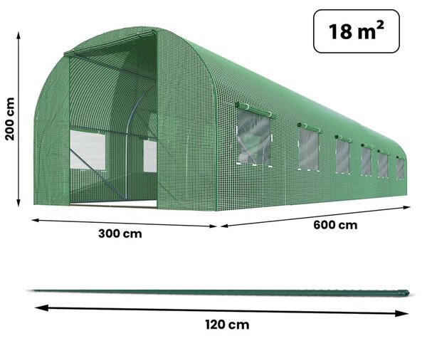 Vrtni tunel 3 x 6 m (18 m2) Plonos, zelena