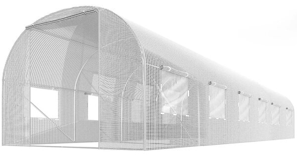 Vrtni tunel 3 x 6 m (18 m2) bijeli Plonos