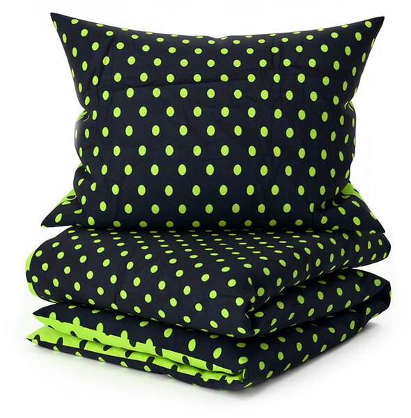 Poli-pamučna posteljina COLAM GREEN POLY zelena Dimenzije posteljine: 70 x 90 cm | 140 x 200 cm