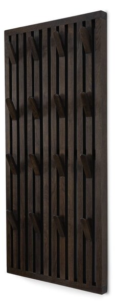 Tamno smeđa ploča za vješanje garderobe od punog hrasta 46x100x8 cm Parco – Spinder Design