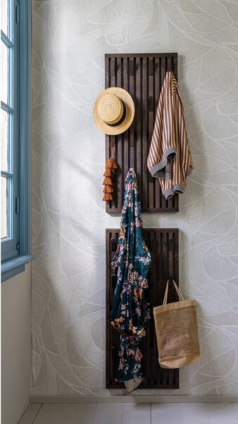 Tamno smeđa ploča za vješanje garderobe od punog hrasta 46x100x8 cm Parco – Spinder Design