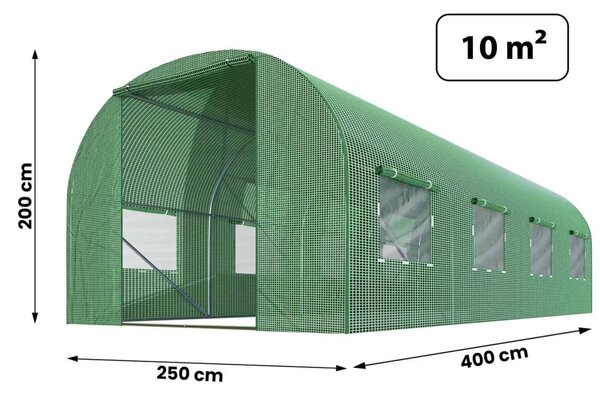 Vrtni tunel 2,5 x 4 m (10 m2) Plonos, siva