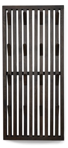 Tamno smeđa ploča za vješanje garderobe od punog hrasta 46x100x8 cm Parco – Spinder Design