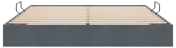 Otomanski krevet s pohranom Tamnosiva 180 x 200 cm Baršun - Tamnosiva / 180 x 200 cm