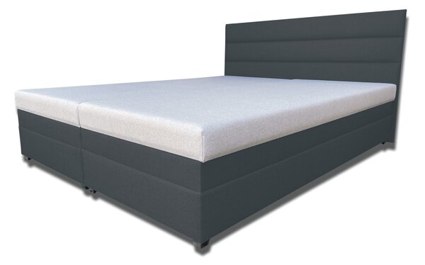 Zondo Bračni krevet 160 cm Rebeka (s opružnim madracima) (antracit). 1030919