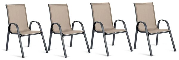 Tekstilne vrtne stolice Sofotel SO-980, set od 4 komada, siva, var. 298002-4