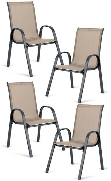 Tekstilne vrtne stolice Sofotel SO-980, set od 4 komada, siva, var. 298002-4