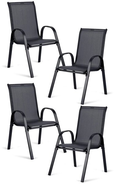 Tekstilne vrtne stolice Sofotel SO-980, set od 4 komada, siva