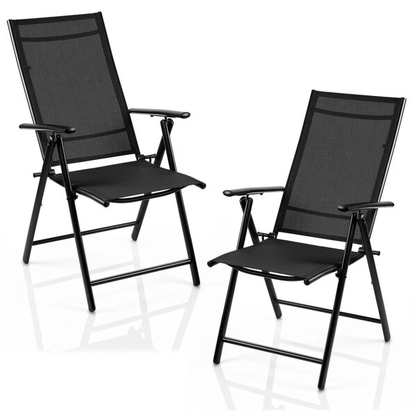 Sklopive vrtne stolice Sofotel SO-983, set od 2 komada, crne