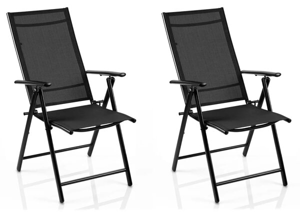 Sklopive vrtne stolice Sofotel SO-983, set od 2 komada, crne