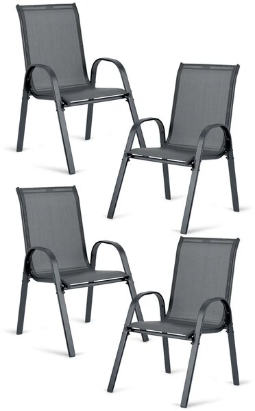 Tekstilne vrtne stolice Sofotel SO-980, set od 4 komada, siva, var. 298001-4
