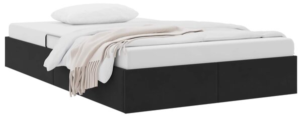 Otomanski krevet s pohranom Crna 120 x 200 cm Baršun - Crna / 120 x 200 cm
