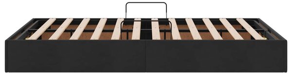 Otomanski krevet s pohranom Crna 120 x 200 cm Baršun - Crna / 120 x 200 cm