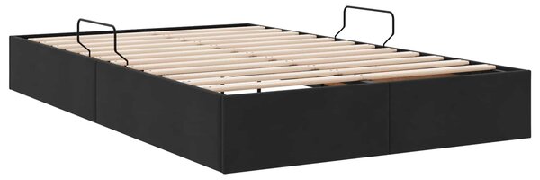 Otomanski krevet s pohranom Crna 120 x 200 cm Baršun - Crna / 120 x 200 cm