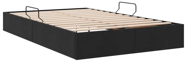 Otomanski krevet s pohranom Crna 120 x 200 cm Baršun - Crna / 120 x 200 cm