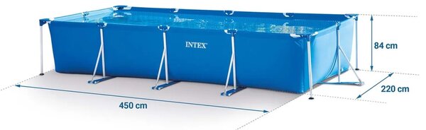 Vrtni bazen s okvirom 450 x 220 x 84 cm 15-u-1 INTEX 28273