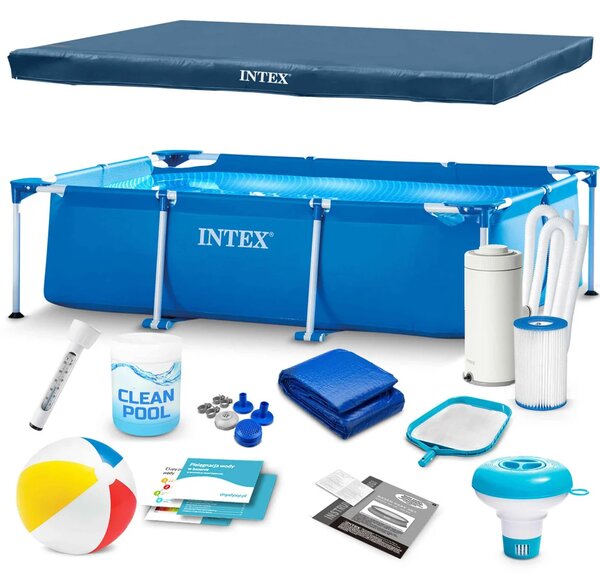 Vrtni bazen s okvirom 300 x 200 x 75 cm 15-u-1 INTEX 28272, plava, var. 28272-15W1SET