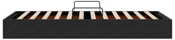Otomanski krevet s pohranom Crna 100 x 200 cm Baršun - Crna / 100 x 200 cm