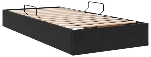 Otomanski krevet s pohranom Crna 100 x 200 cm Baršun - Crna / 100 x 200 cm