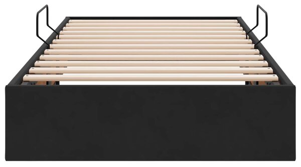 Otomanski krevet s pohranom Crna 100 x 200 cm Baršun - Crna / 100 x 200 cm