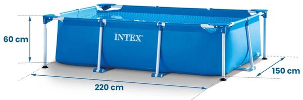 Vrtni bazen s okvirom 220 x 150 x 60 cm 15-u-1 INTEX 28270