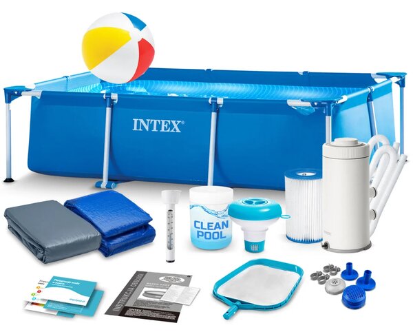 Vrtni bazen s okvirom 260 x 160 x 65 cm 15-u-1 INTEX 28271, plava