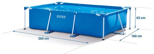 Vrtni bazen s okvirom 260 x 160 x 65 cm 15-u-1 INTEX 28271, plava