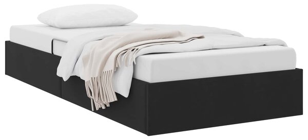 Otomanski krevet s pohranom Crna 100 x 200 cm Baršun - Crna / 100 x 200 cm