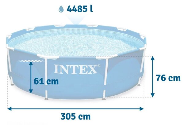 Vrtni bazen s okvirom 305 x 76 cm 15-u-1 INTEX 28202