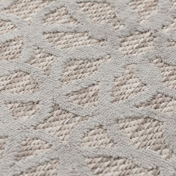 Sivi okrugli vanjski tepih ø 160 cm Argento - Flair Rugs