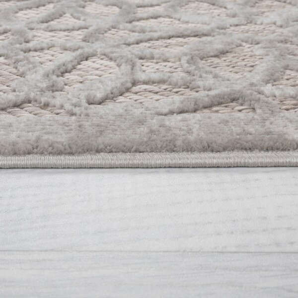 Sivi okrugli vanjski tepih ø 160 cm Argento - Flair Rugs