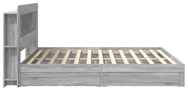Okvir kreveta s pohranom s ladicama Siva Sonoma 180 x 200 cm - Siva / 180 x 200 cm