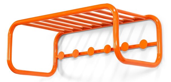 Narančasta metalna zidna vješalica s policom 72 cm Retro – Spinder Design