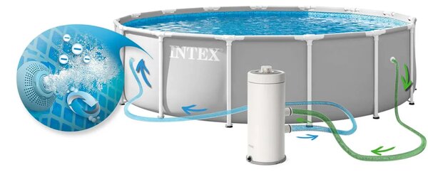 Vrtni bazen s okvirom 457 x 107 cm 12-u-1 INTEX 26724ND
