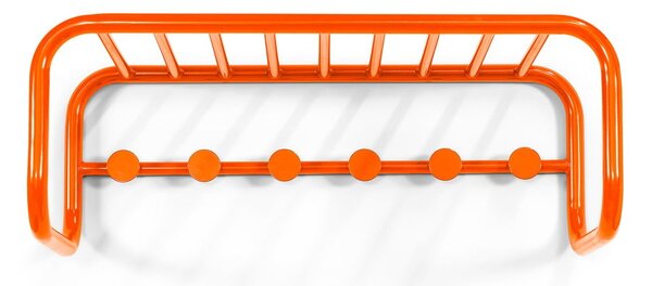 Narančasta metalna zidna vješalica s policom 72 cm Retro – Spinder Design