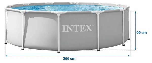 Vrtni bazen s okvirom 366 x 99 cm 10-u-1 INTEX 26716ND
