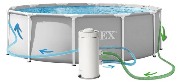 Vrtni bazen s okvirom 366 x 99 cm 17 u 1 INTEX 26716ND