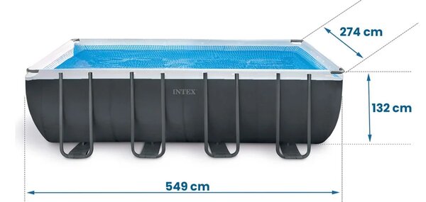 Vrtni bazen s okvirom 549 x 274 x 132 cm 11 u 1 INTEX 26356