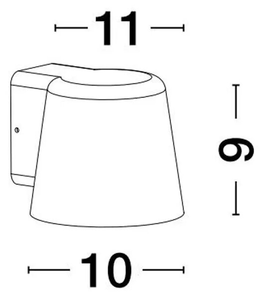 OVI VANJSKA ZIDNA SVJETILJKA GU10 7W/IP54/CRNA NL9136182
