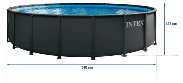 Vrtni bazen s okvirom 610 x 122 cm 11-u-1 INTEX 26334ND